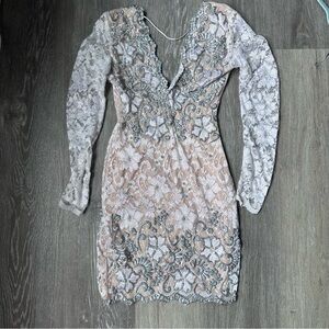 HOLT Maison de Luxe Beaded Lace Mini Dress – Size XS/S